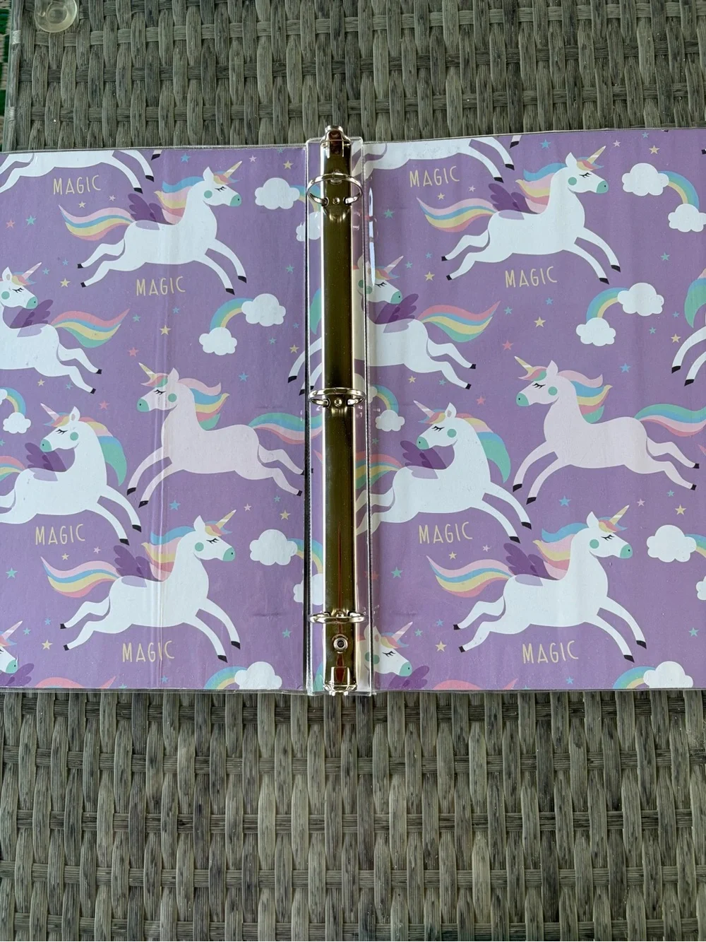 Unicorn & Think Happy Thoughts 3 Ring Binders Bundle Of FOUR NWT
